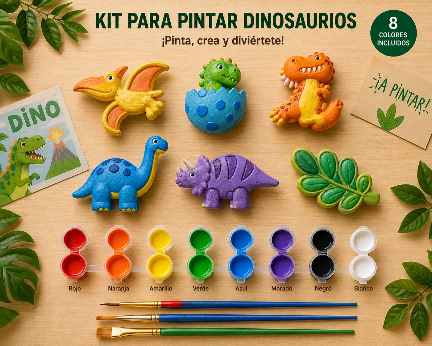 Kit figura de dinosaurio para pintar