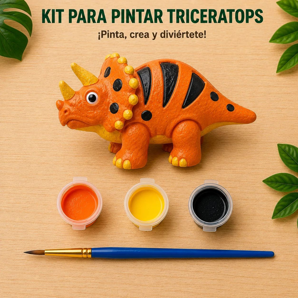 Kit figura de dinosaurio para pintar